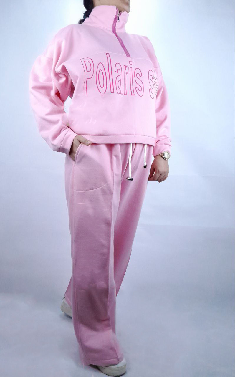    ست دورس و شلوار نیم زیپ  